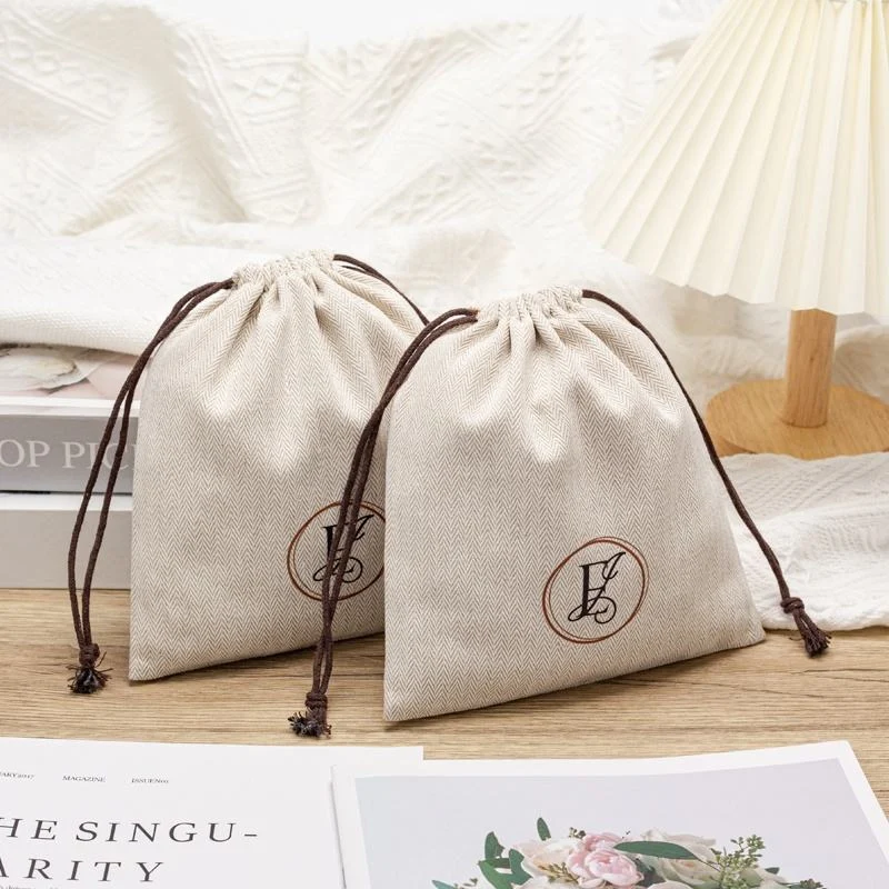 Textured Fabric Drawstring Pouch — image 2