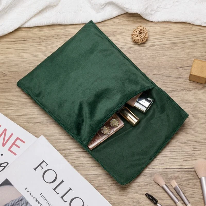 Green Velvet Drawstring Pouch — image 5