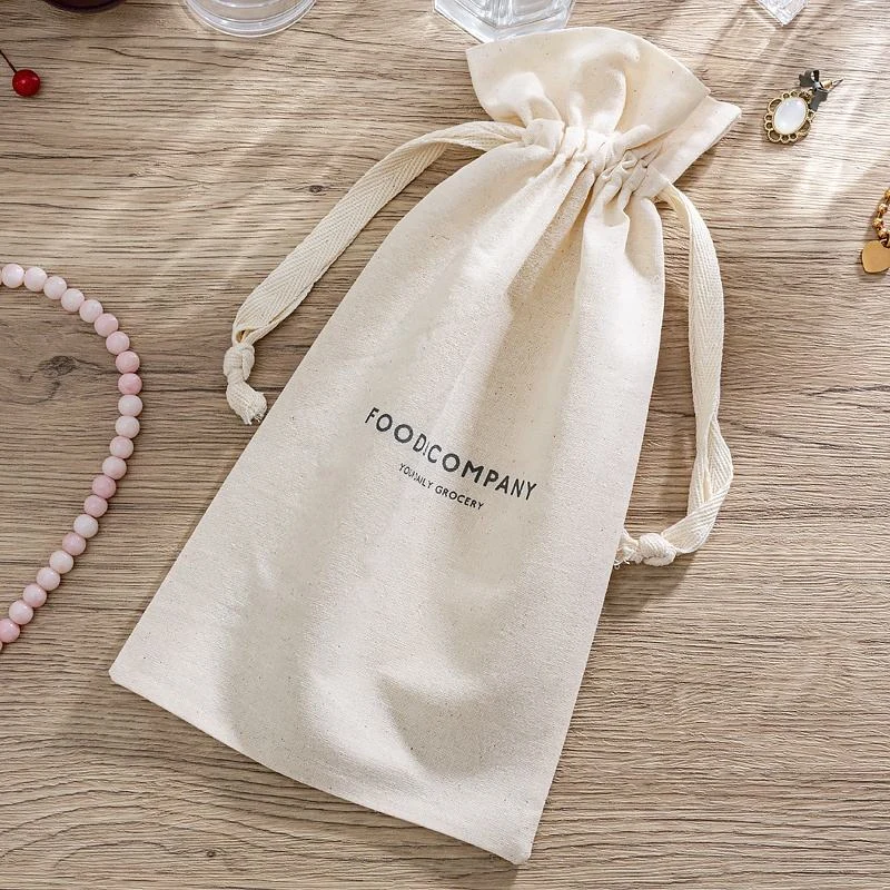Textured Fabric Drawstring Pouch — image 3