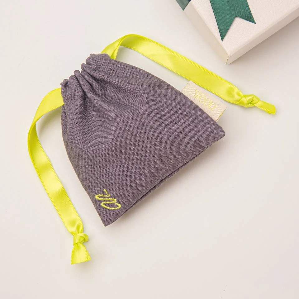 Textured Fabric Drawstring Pouch — image 2