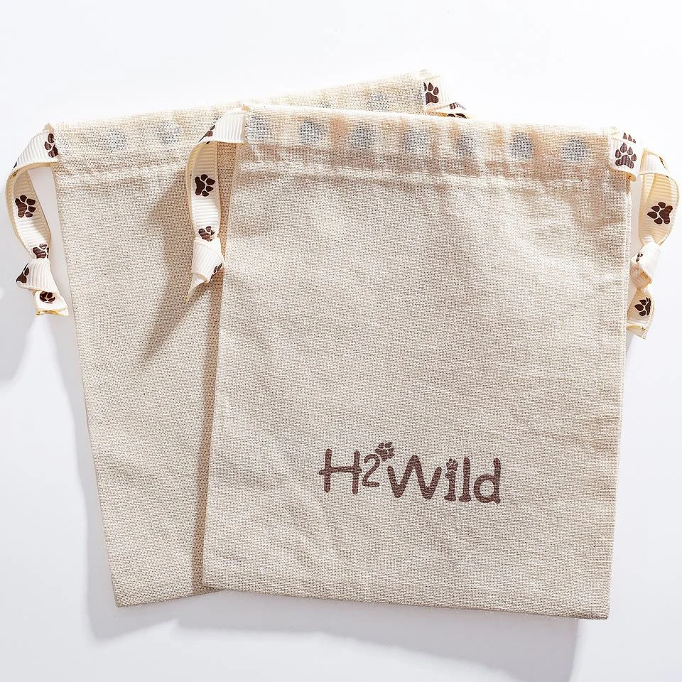 Beige Cotton Drawstring Pouch — image 4