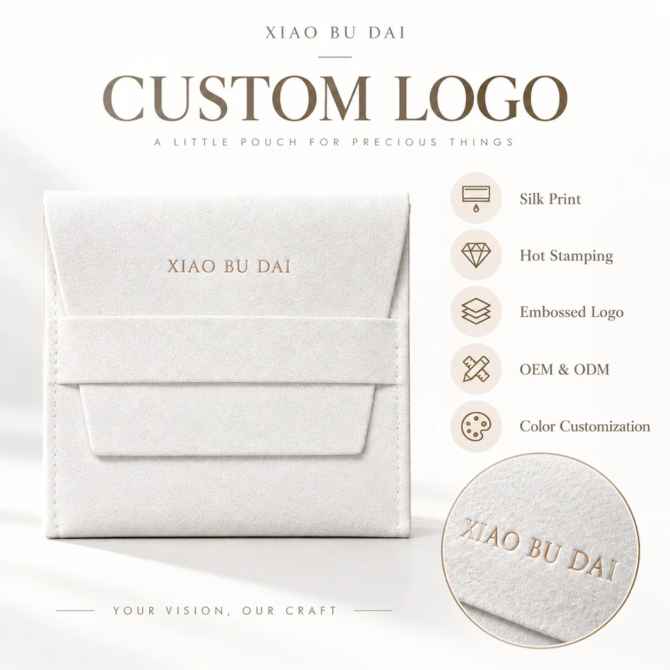 Cream Microfiber Envelope Pouch — image 2