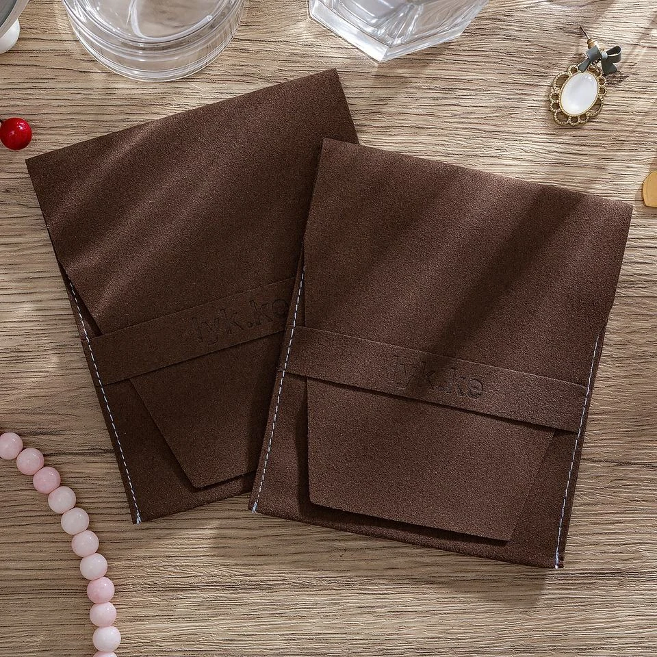 Brown Microfiber Envelope Pouch — image 2