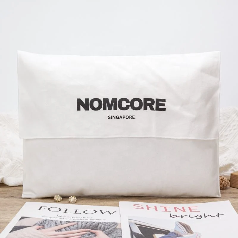 White Fabric Envelope Pouch — image 2