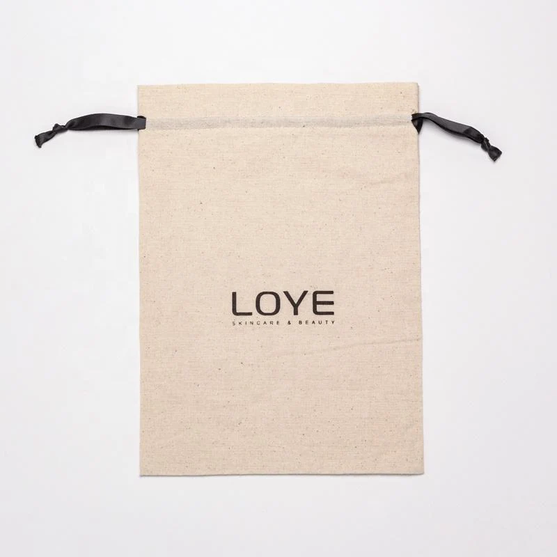 White Fabric Drawstring Pouch — image 6