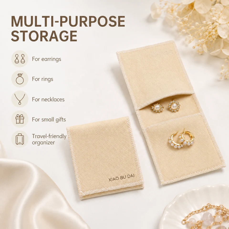 Sage Green Fabric Envelope Pouch — image 2