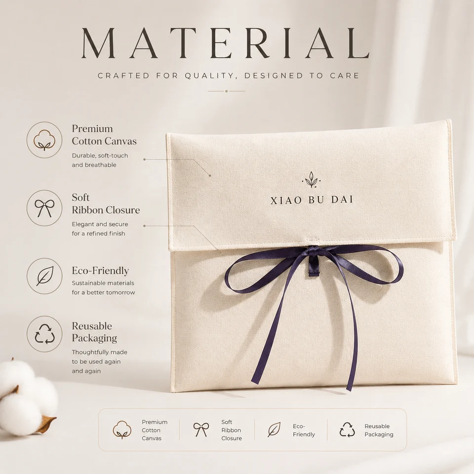 Purple Fabric Envelope Pouch — image 2