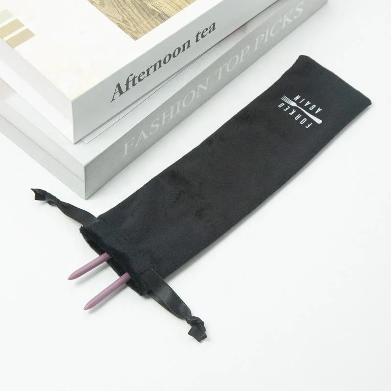 Black Velvet Drawstring Pouch — image 4