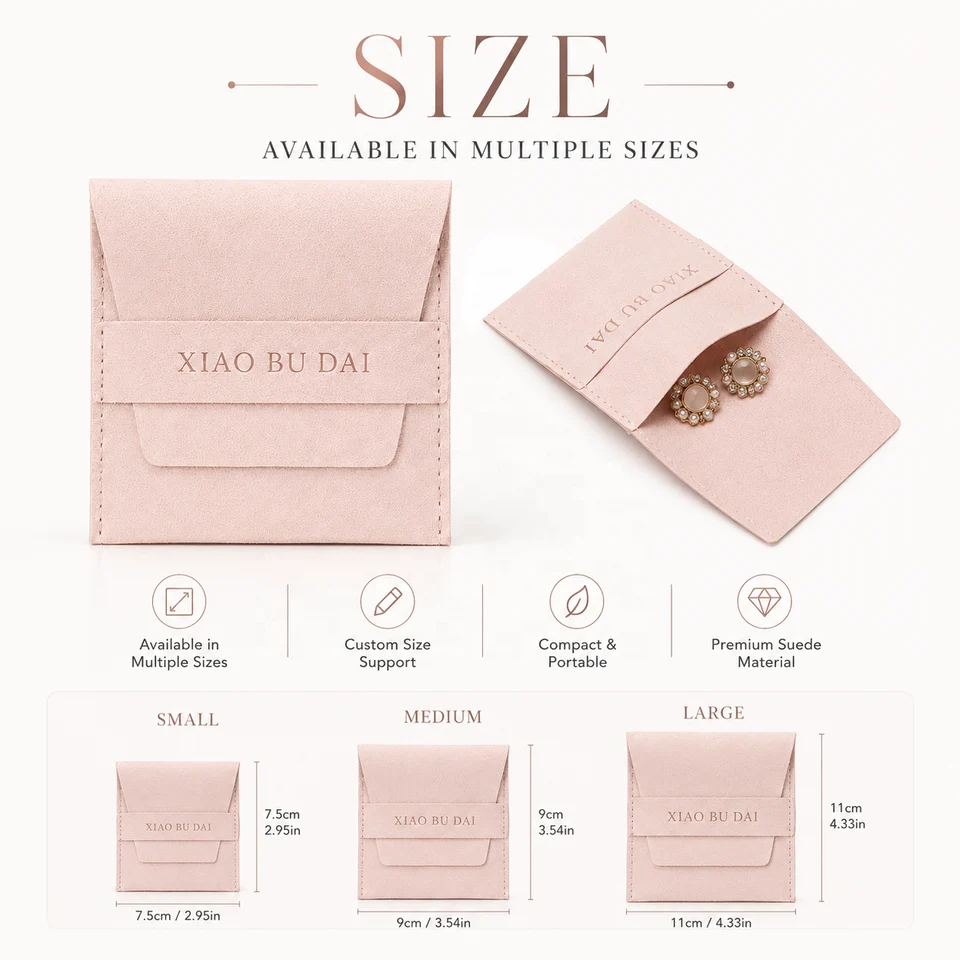 Beige Microfiber Envelope Pouch — image 3