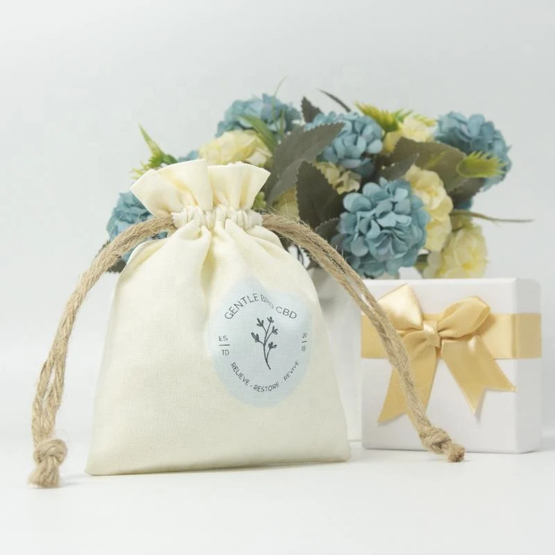 Textured Fabric Drawstring Pouch — image 2