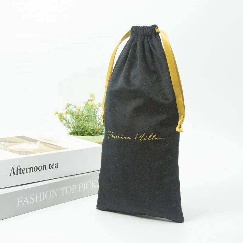 Black Velvet Drawstring Pouch — image 2