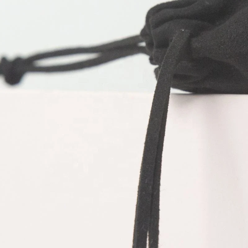 Black Microfiber Drawstring Pouch — image 6