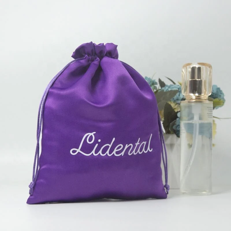 Purple Satin Drawstring Pouch — image 2