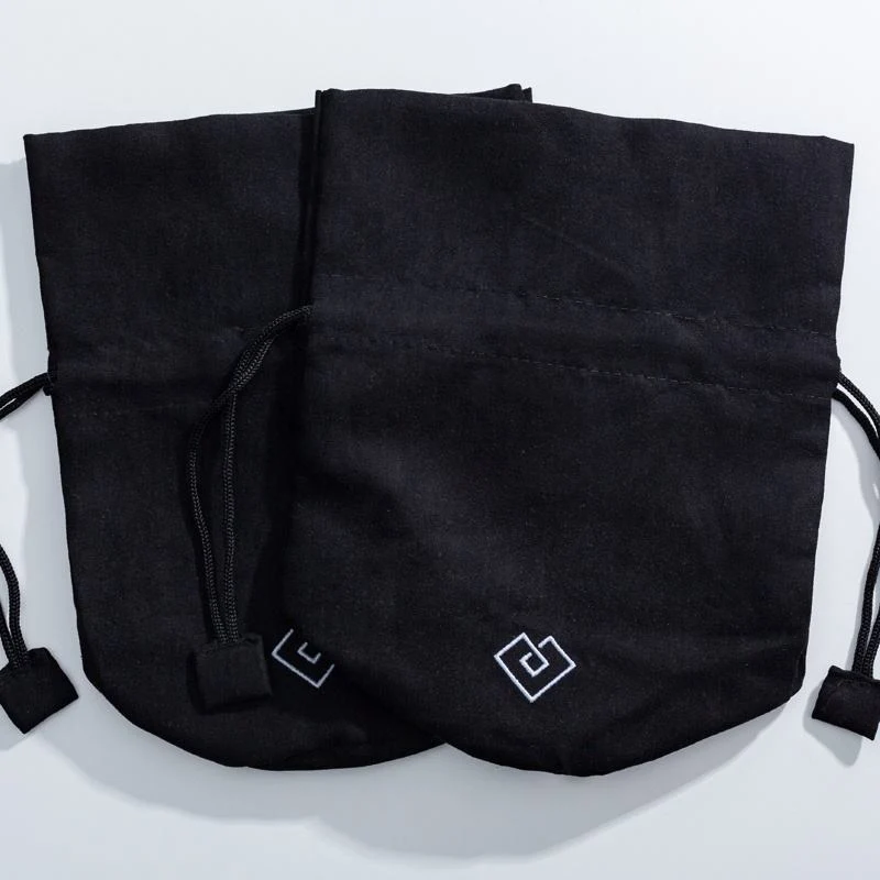 Black Microfiber Drawstring Pouch — image 6
