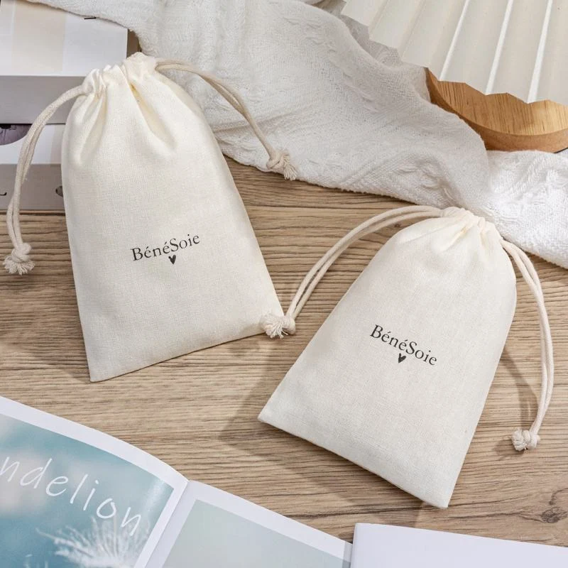 Textured Fabric Drawstring Pouch — image 2