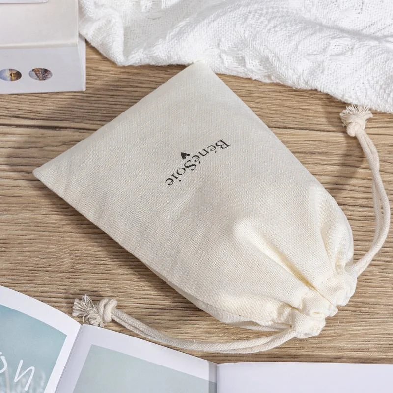 Textured Fabric Drawstring Pouch — image 3