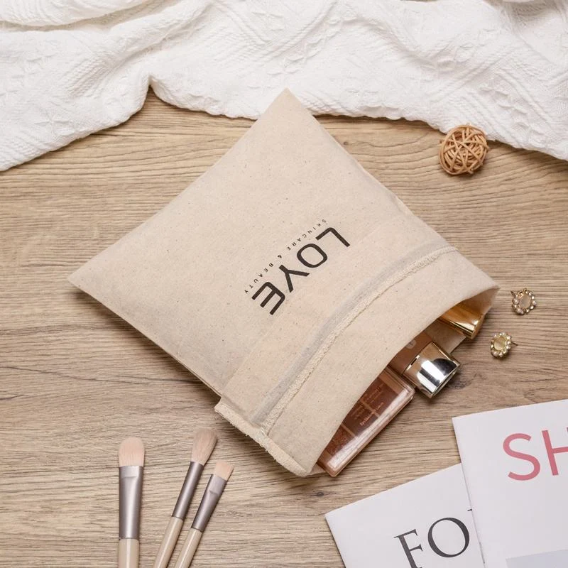 White Fabric Drawstring Pouch — image 5