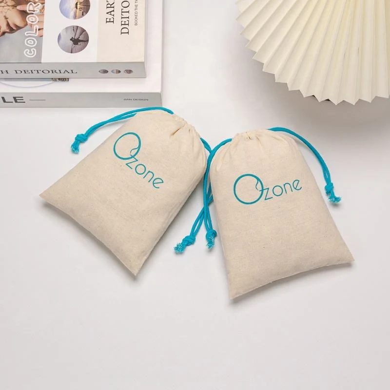 Textured Fabric Drawstring Pouch — image 3