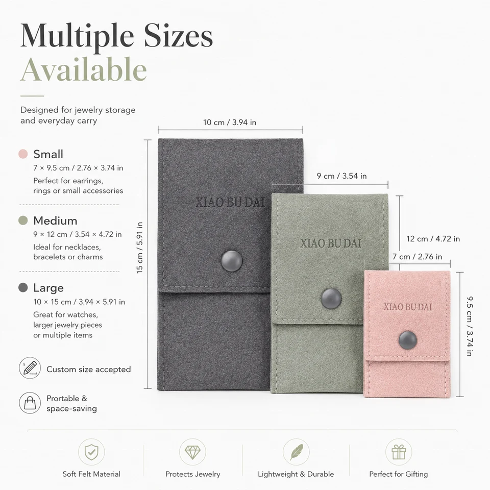 Gray Microfiber Envelope Pouch — image 2