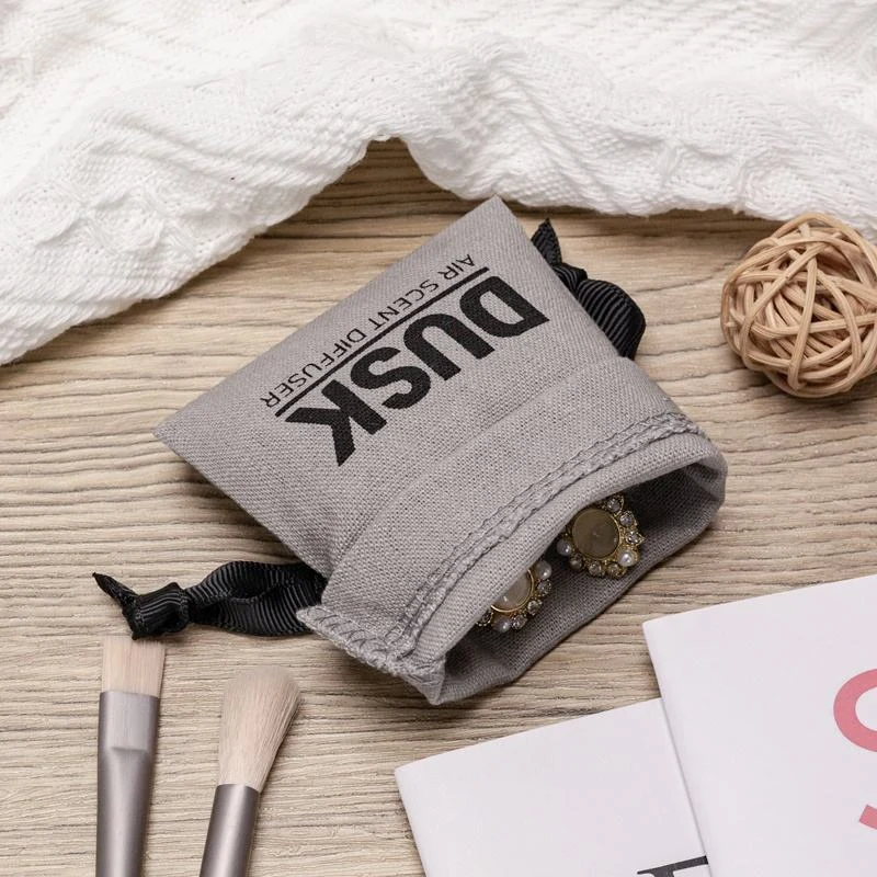 Textured Fabric Drawstring Pouch — image 5