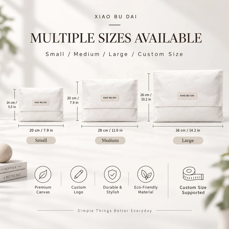 Ivory Fabric Envelope Pouch — image 2