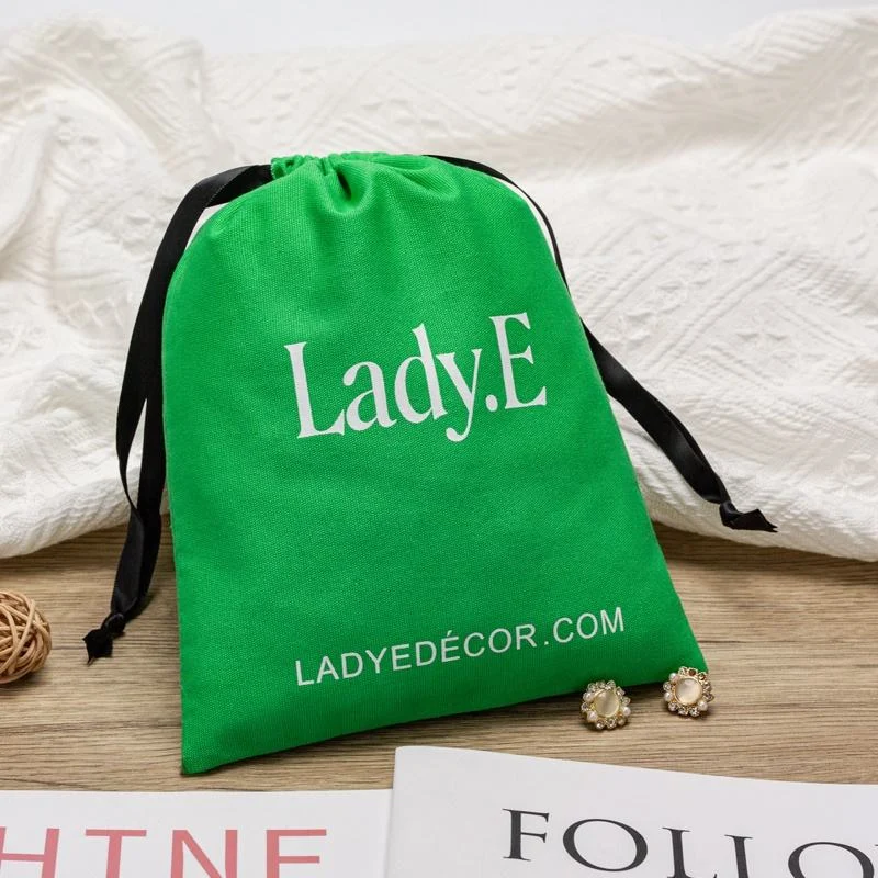 Textured Fabric Drawstring Pouch — image 2