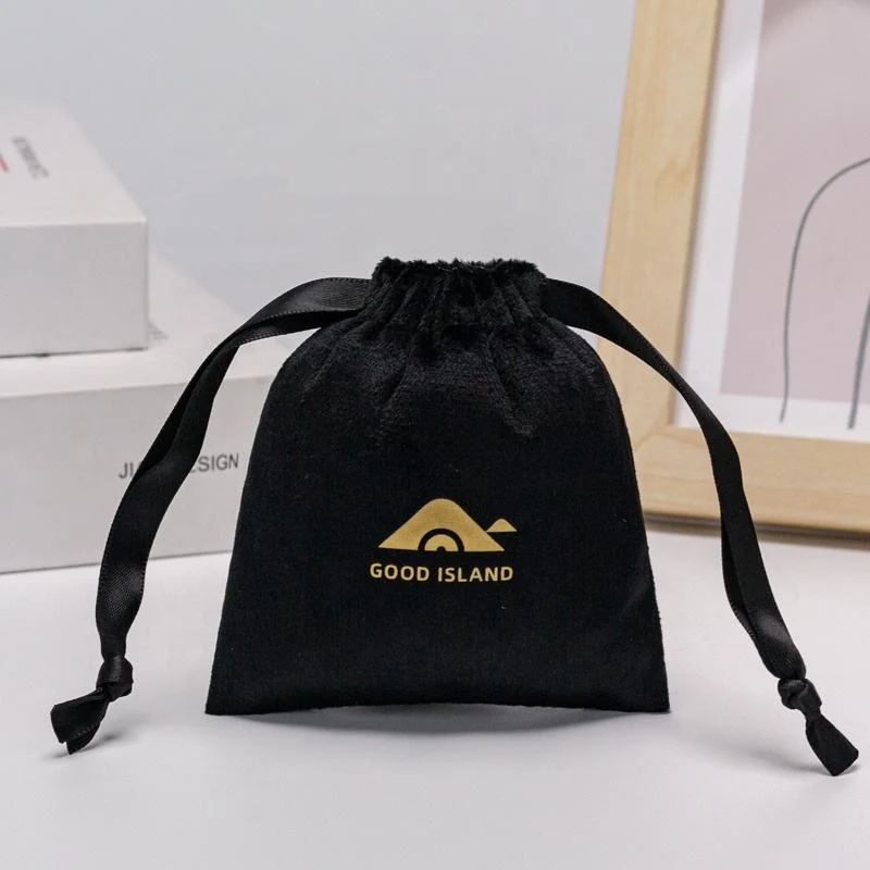 Black Velvet Drawstring Pouch — image 4