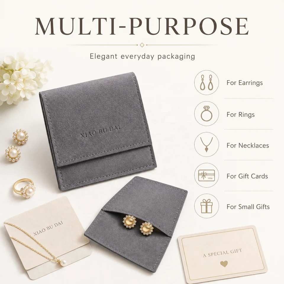 Cream Microfiber Envelope Pouch — image 2