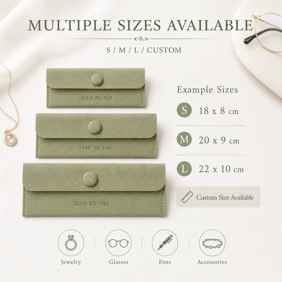 Sage Green Microfiber Envelope Pouch — image 3
