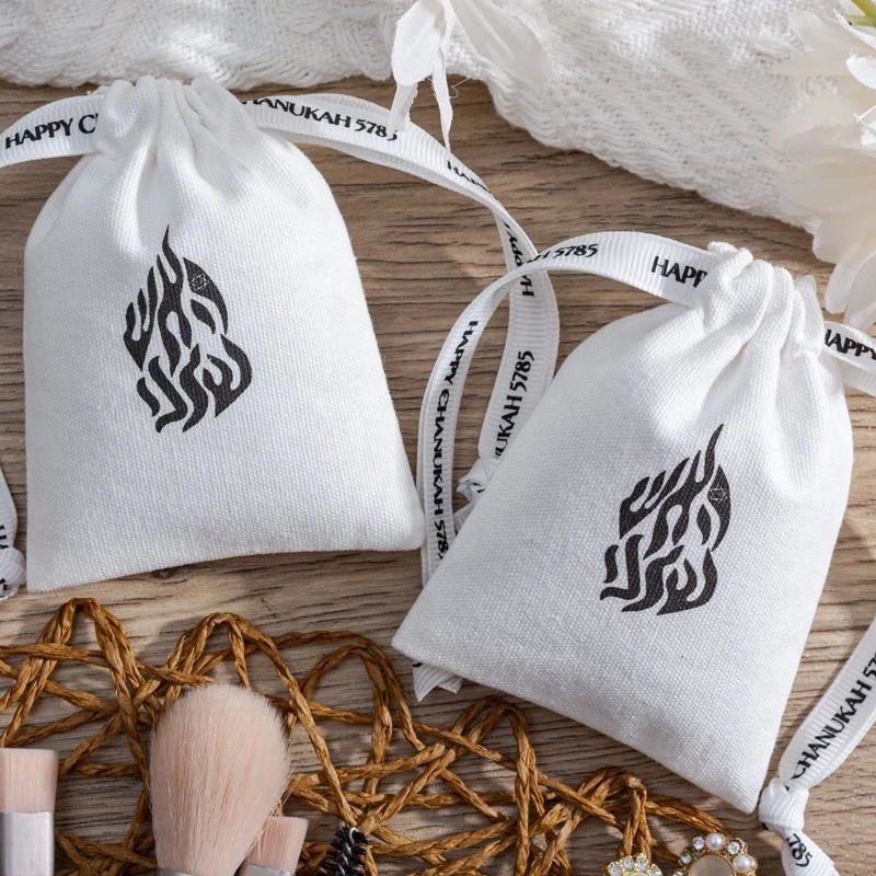 Textured Fabric Drawstring Pouch — image 3