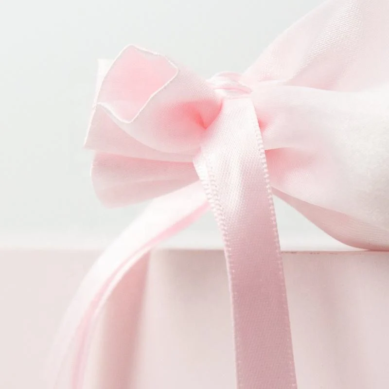 Pink Satin Drawstring Pouch — image 6