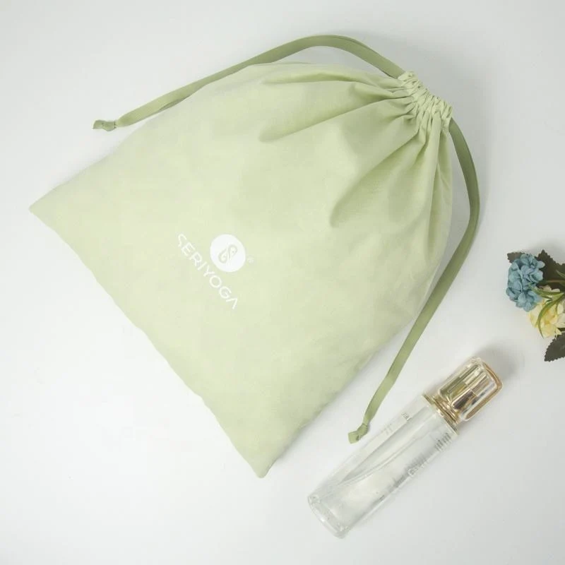Green Cotton Drawstring Pouch — image 3