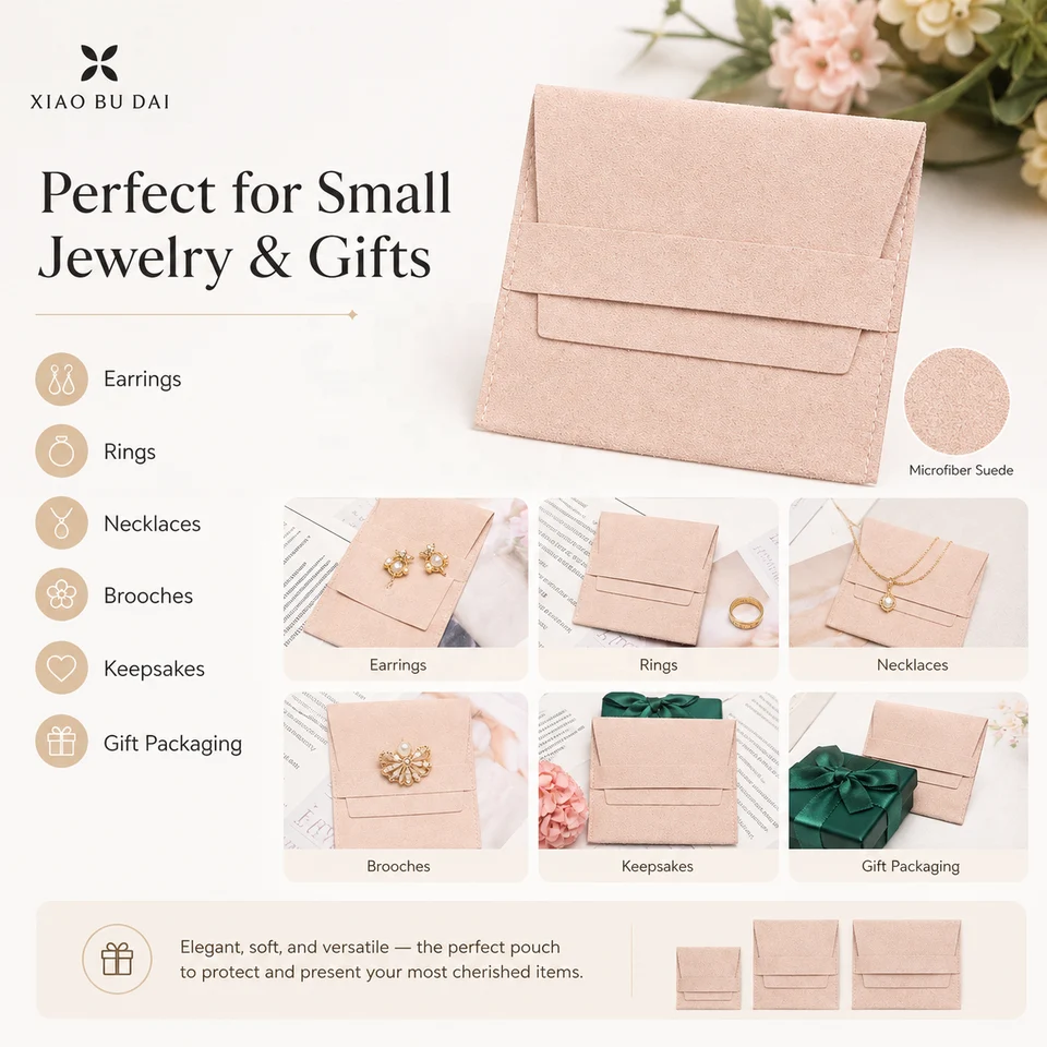 Pink Microfiber Envelope Pouch — image 2
