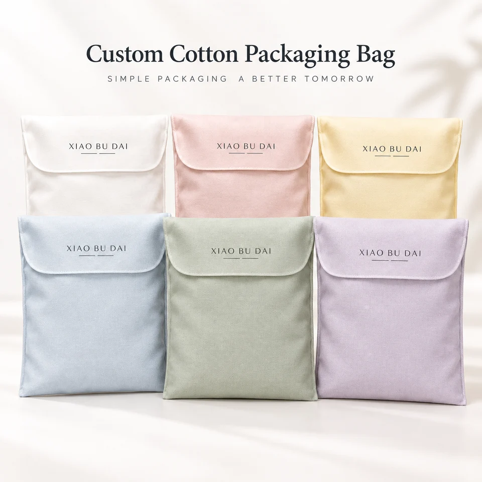 Cream Fabric Envelope Pouch — image 3