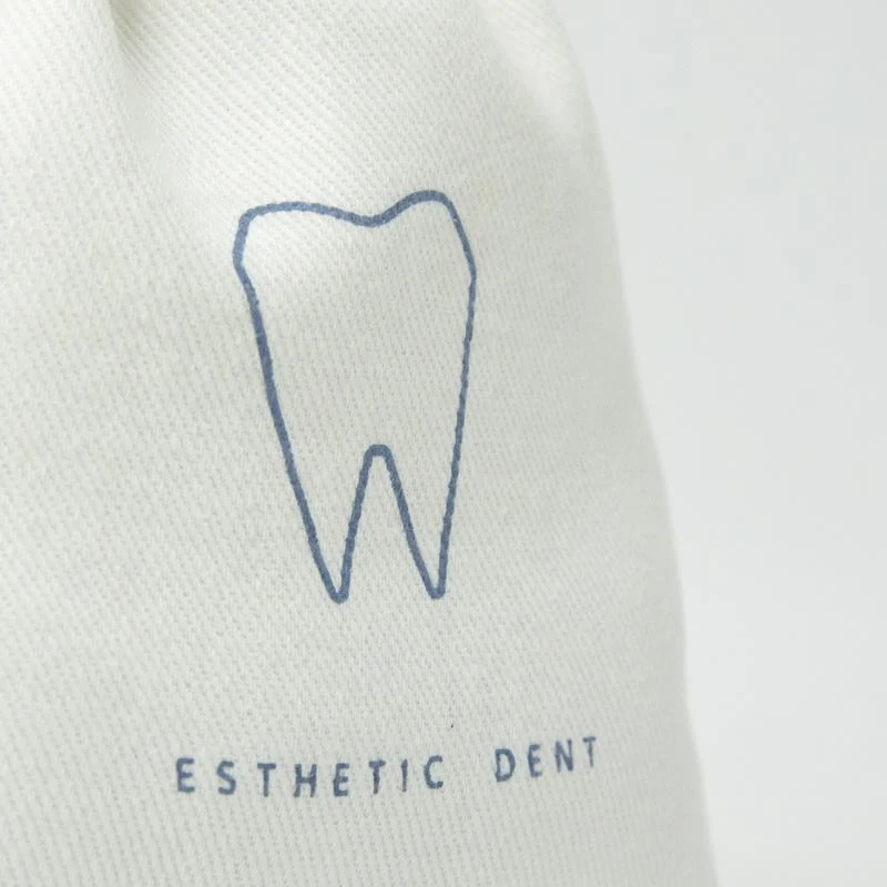 White Cotton Drawstring Pouch — image 5