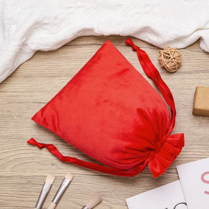 Red Velvet Drawstring Pouch — image 5