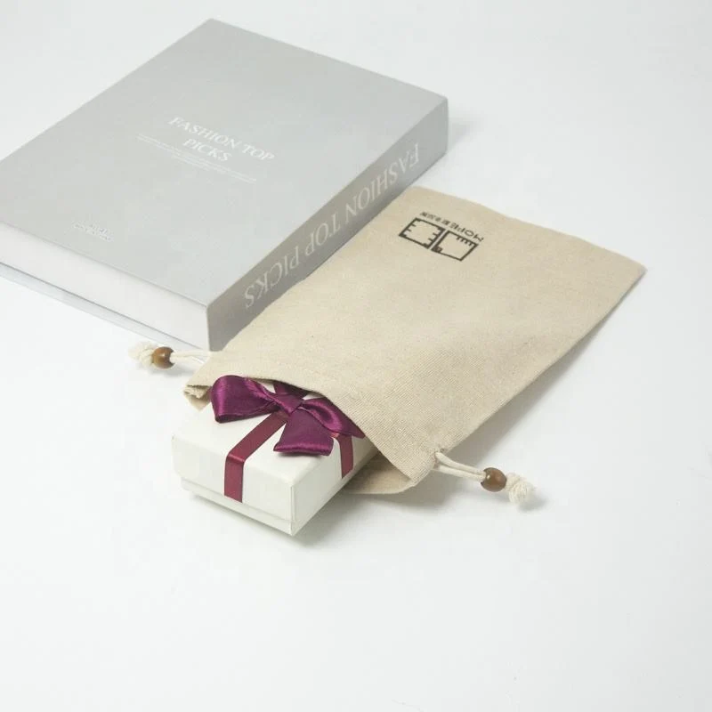 Textured Fabric Drawstring Pouch — image 4