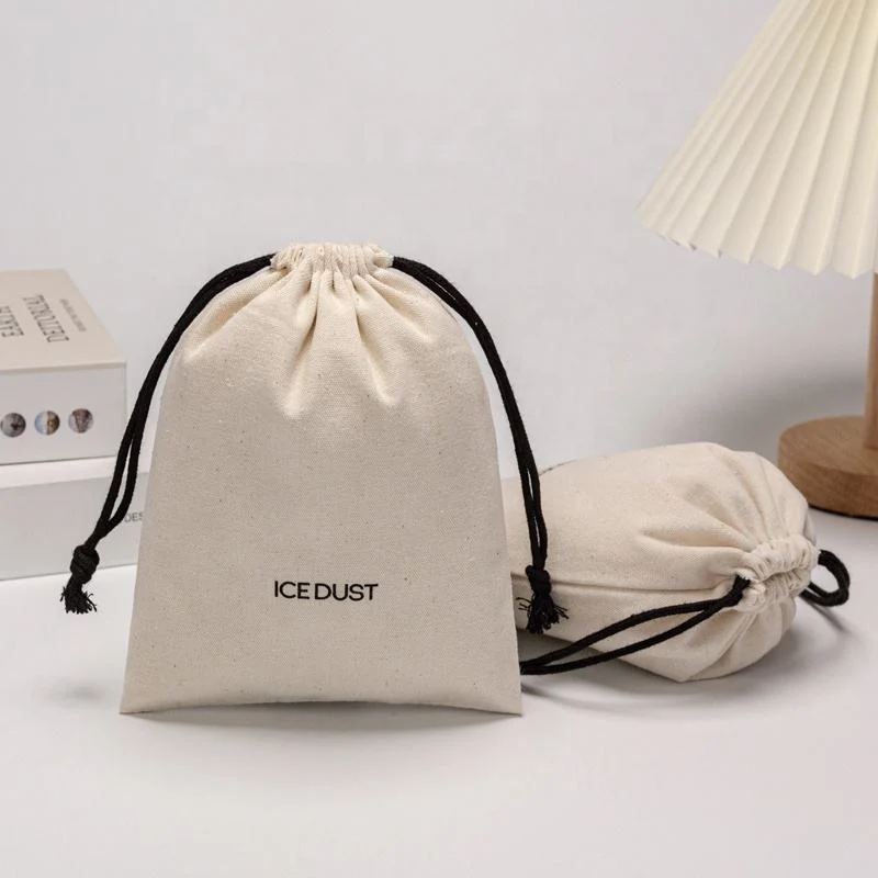 Textured Fabric Drawstring Pouch — image 2