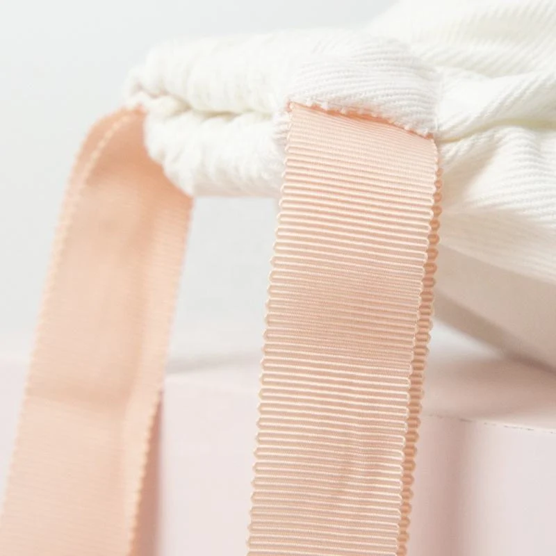 White Cotton Drawstring Pouch — image 6
