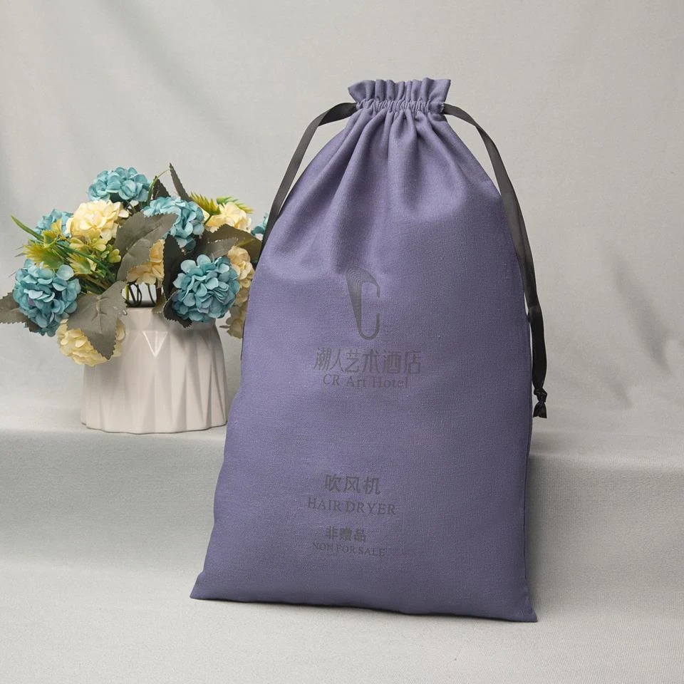 Textured Fabric Drawstring Pouch — image 2