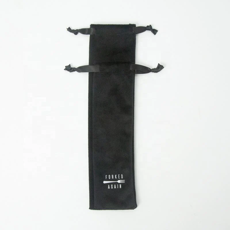 Black Velvet Drawstring Pouch — image 3