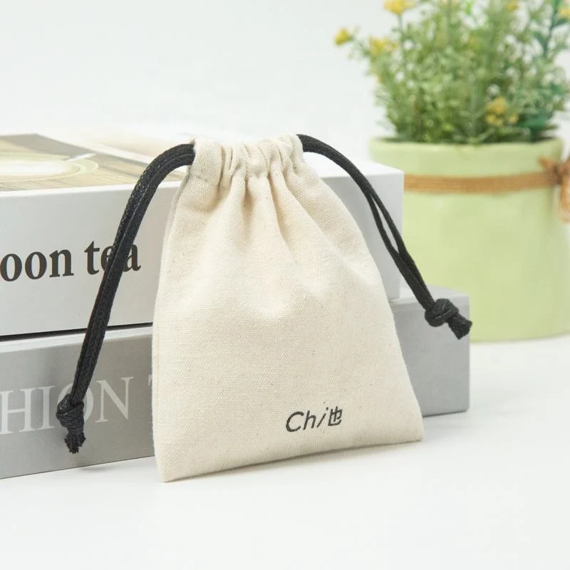 Textured Fabric Drawstring Pouch — image 2