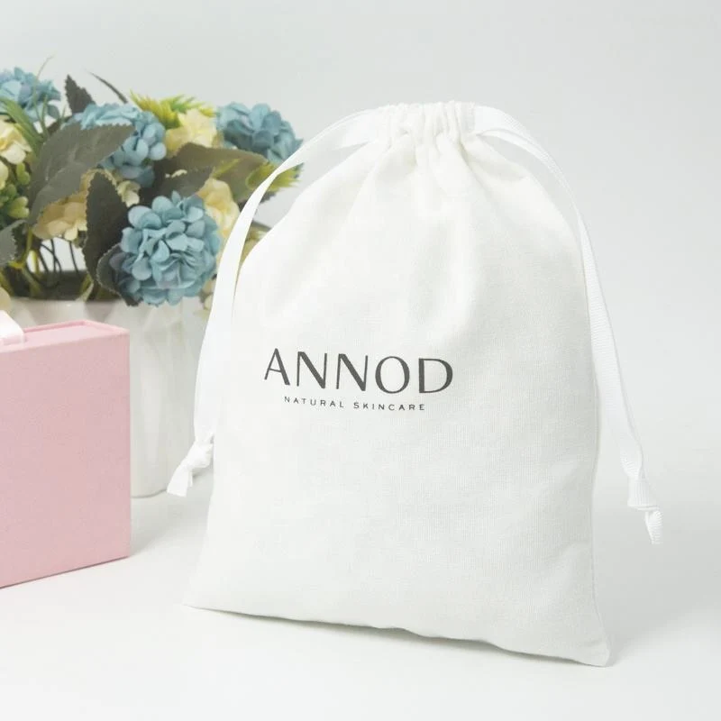 Textured Fabric Drawstring Pouch — image 2