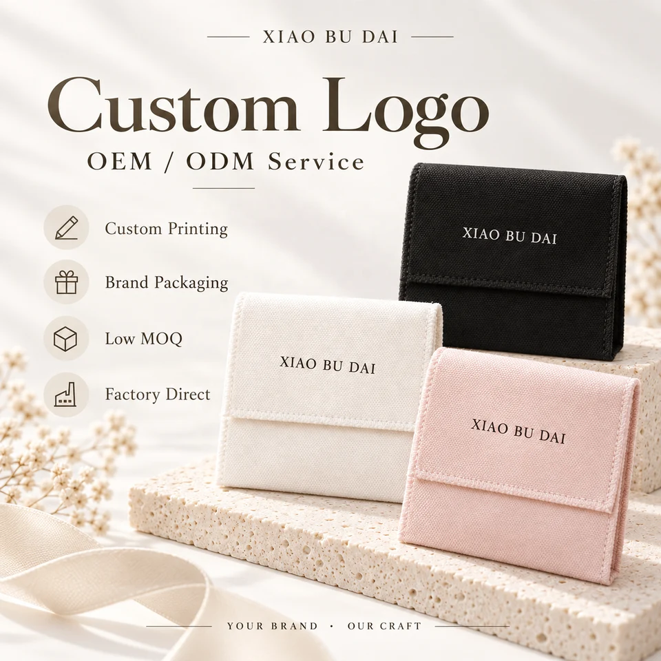 Cream Fabric Envelope Pouch — image 3