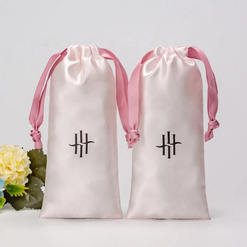 Brown Satin Drawstring Pouch — image 2