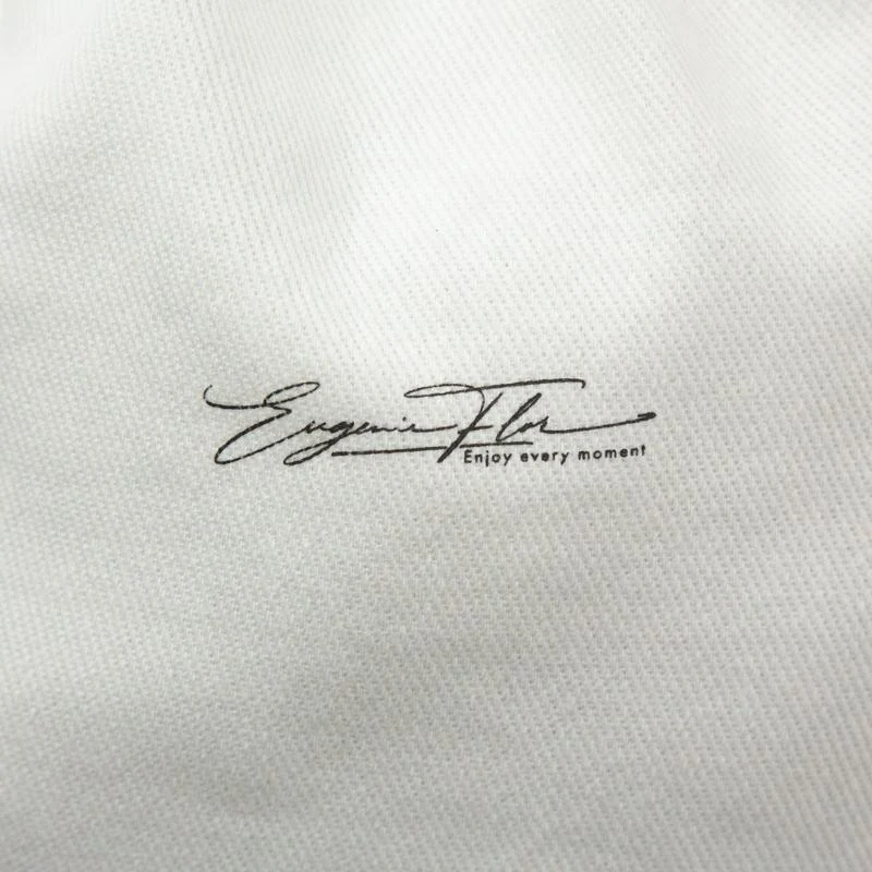 White Cotton Drawstring Pouch — image 5