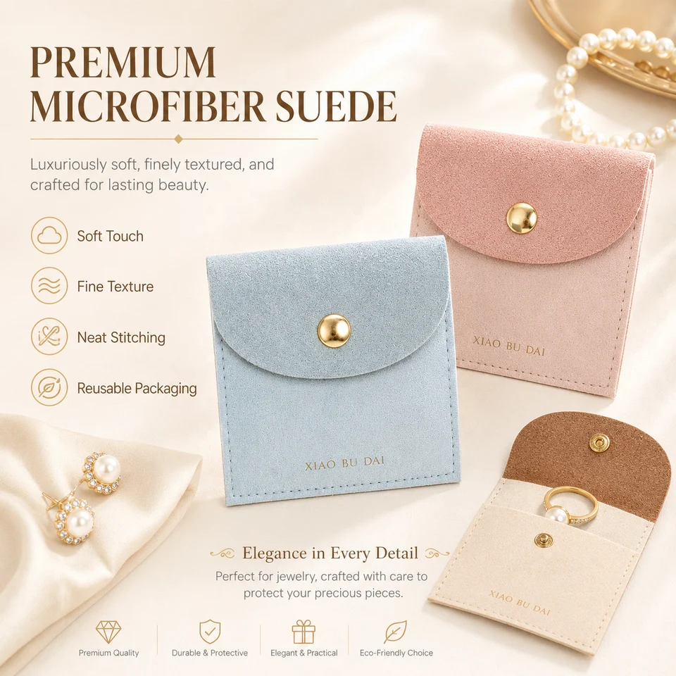 Cream Microfiber Envelope Pouch — image 2