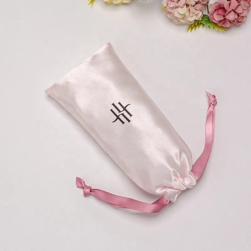Brown Satin Drawstring Pouch — image 3