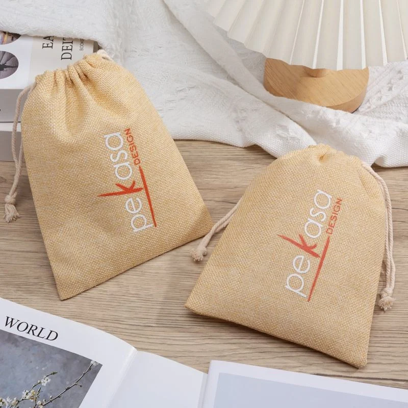 Textured Fabric Drawstring Pouch — image 3