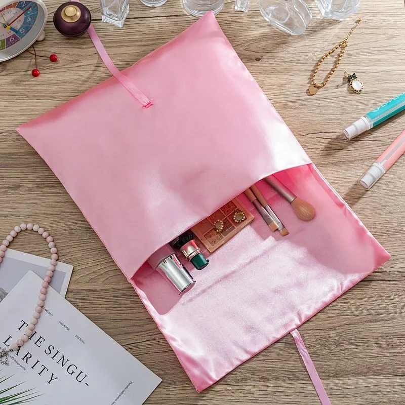 Pink Satin Envelope Pouch — image 4